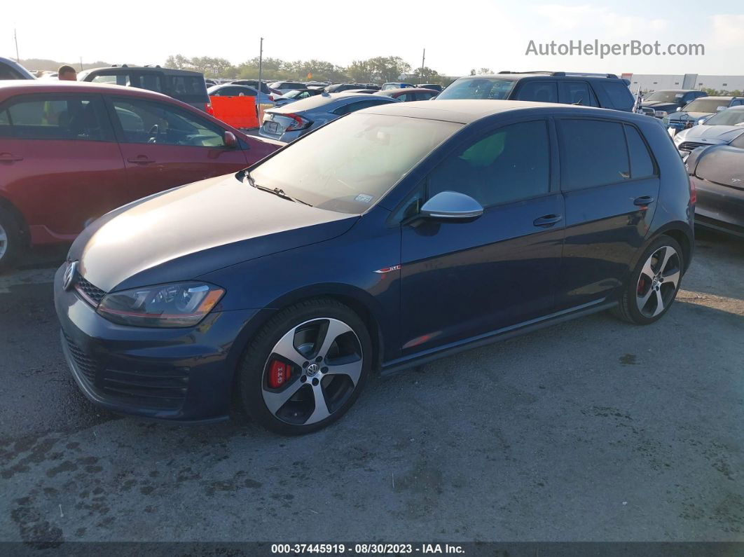 2017 Volkswagen Golf Gti S/se/autobahn/sport Blue vin: 3VW547AU9HM073202