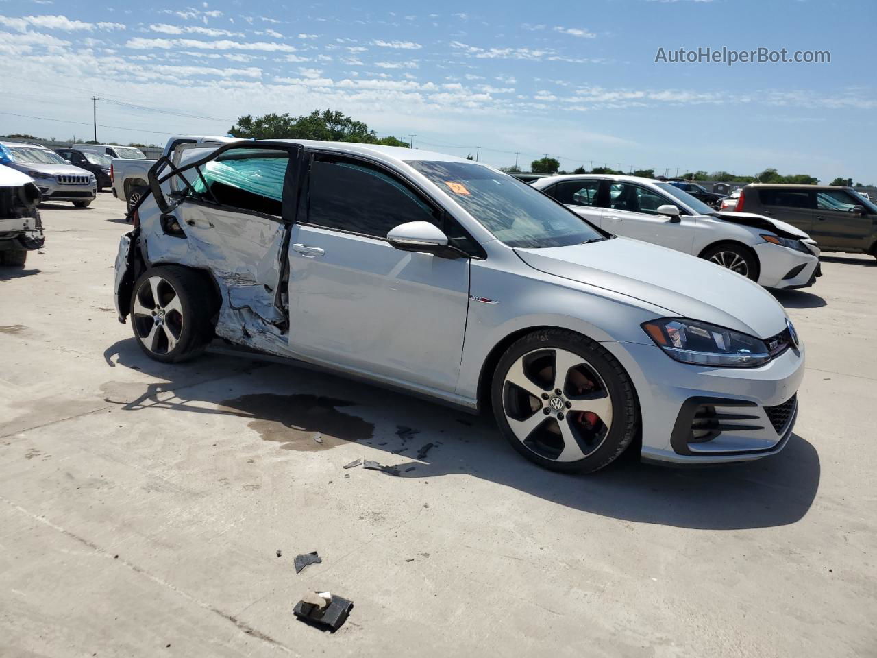 2018 Volkswagen Gti S Silver vin: 3VW547AU9JM264236