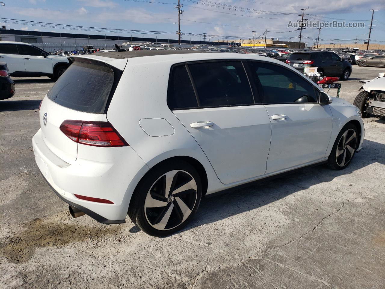 2018 Volkswagen Gti S White vin: 3VW547AU9JM286057