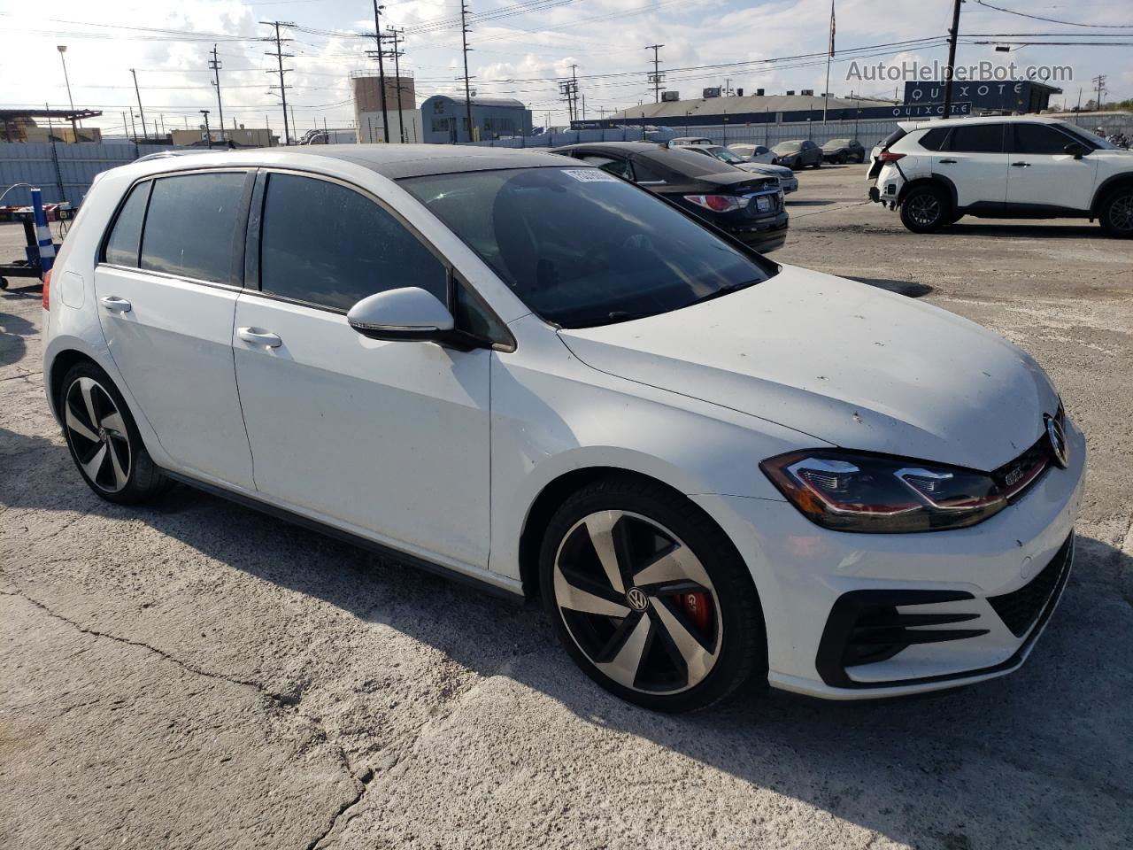 2018 Volkswagen Gti S White vin: 3VW547AU9JM286057