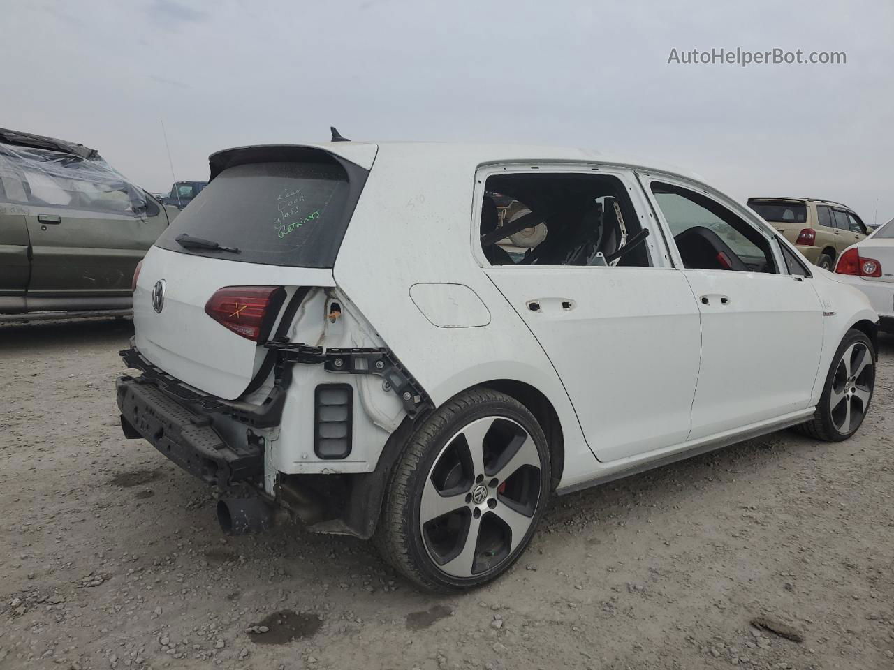 2018 Volkswagen Gti S White vin: 3VW547AU9JM286088