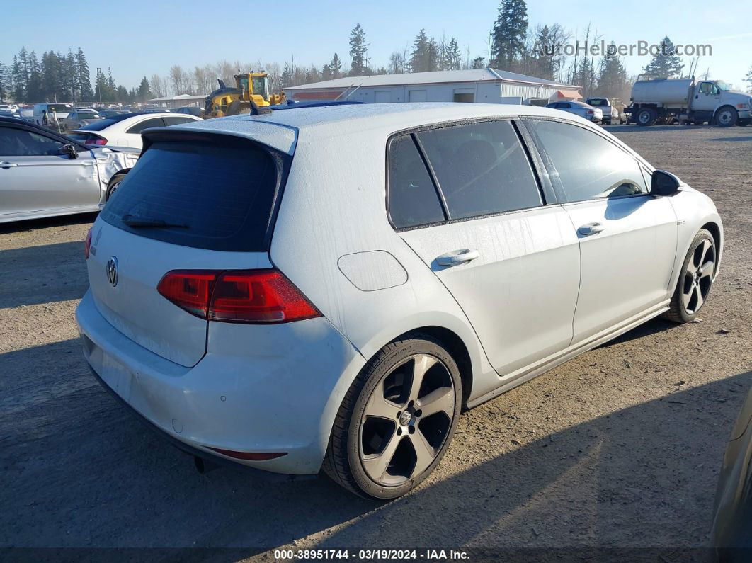 2015 Volkswagen Golf Gti 2.0t S W/performance Package 4-door White vin: 3VW547AUXFM100646