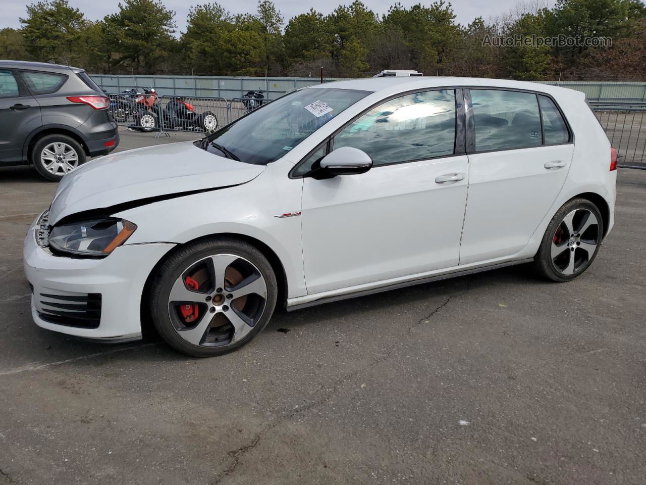 2016 Volkswagen Gti S/se White vin: 3VW547AUXGM003559