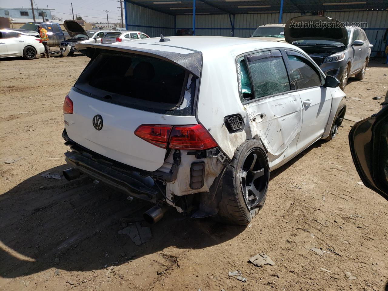 2017 Volkswagen Gti Sport White vin: 3VW547AUXHM033968