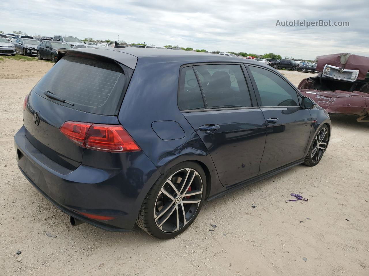 2017 Volkswagen Gti Sport Blue vin: 3VW547AUXHM063858