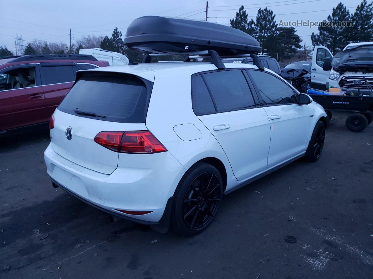 2017 Volkswagen Gti Sport White vin: 3VW547AUXHM064170