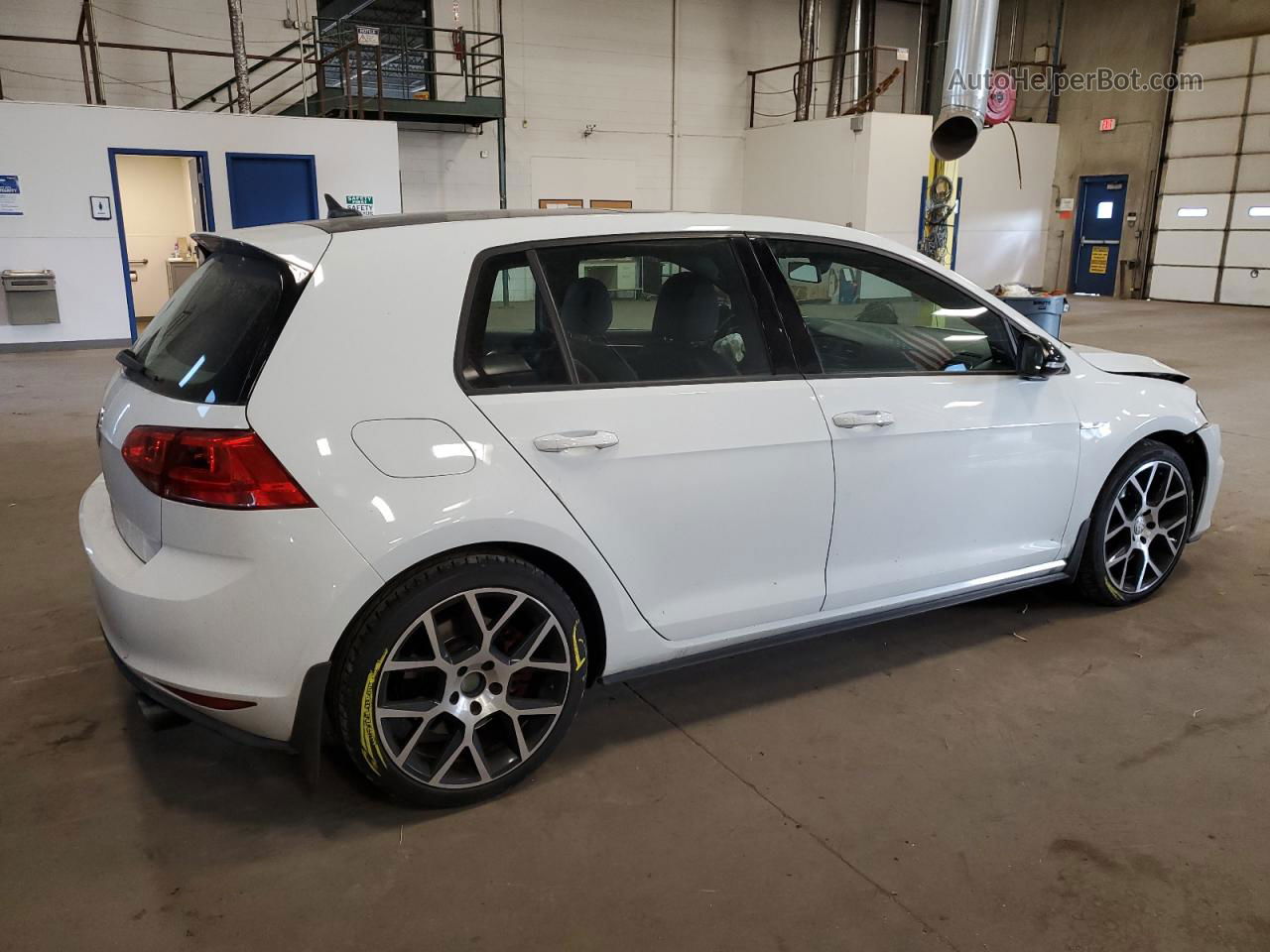 2017 Volkswagen Gti Sport White vin: 3VW547AUXHM076691