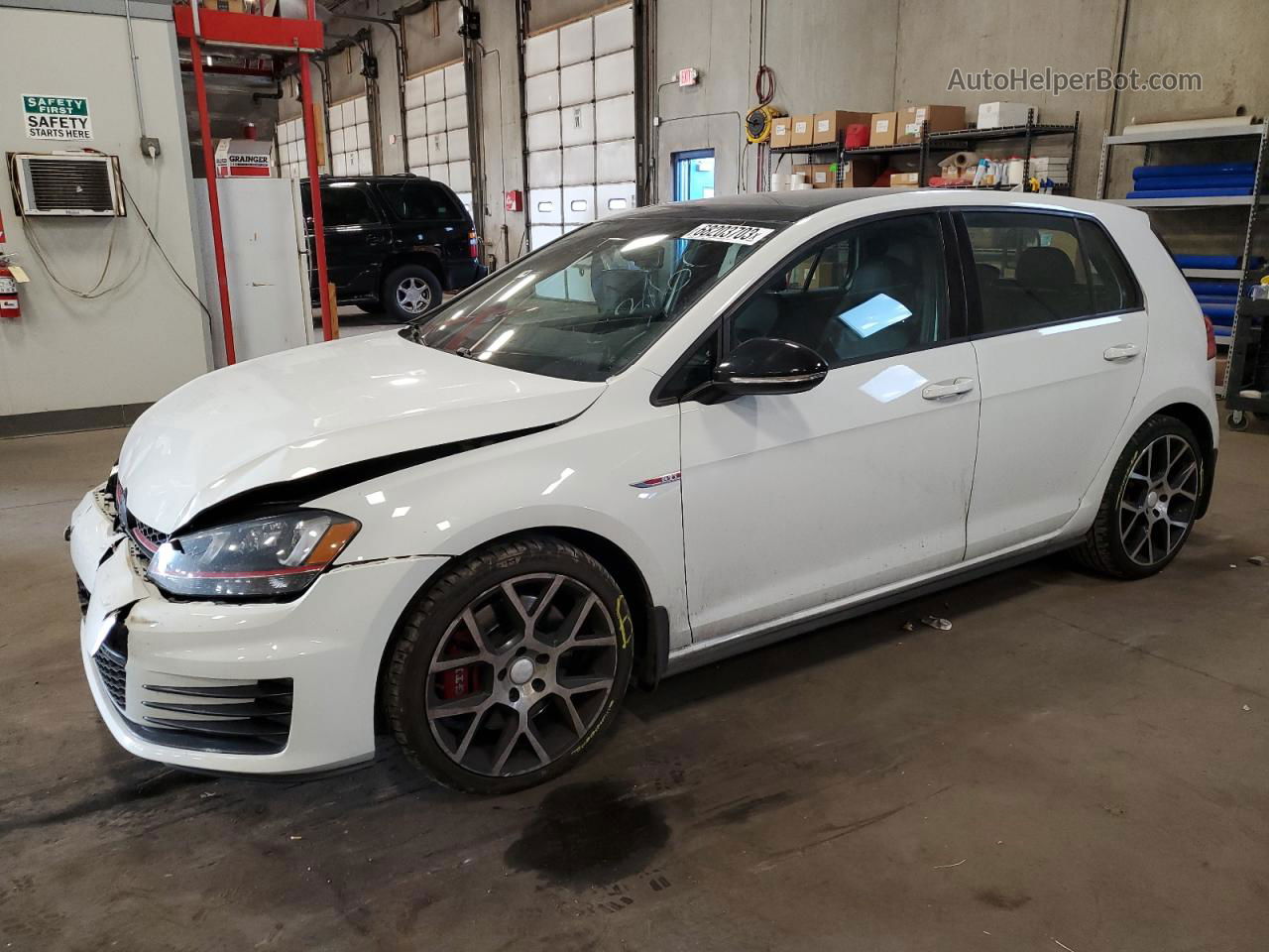 2017 Volkswagen Gti Sport White vin: 3VW547AUXHM076691