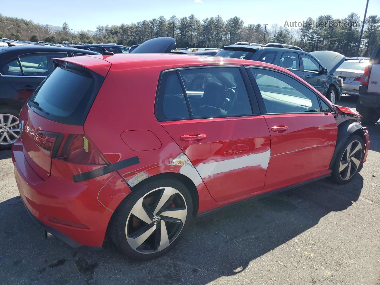 2018 Volkswagen Gti S Red vin: 3VW547AUXJM256355