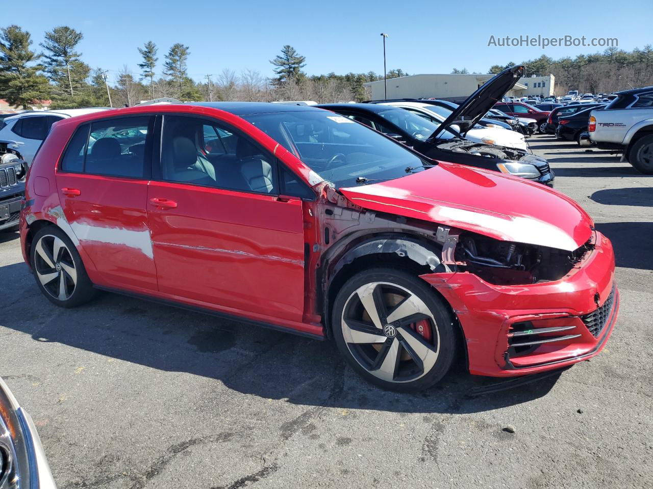 2018 Volkswagen Gti S Red vin: 3VW547AUXJM256355