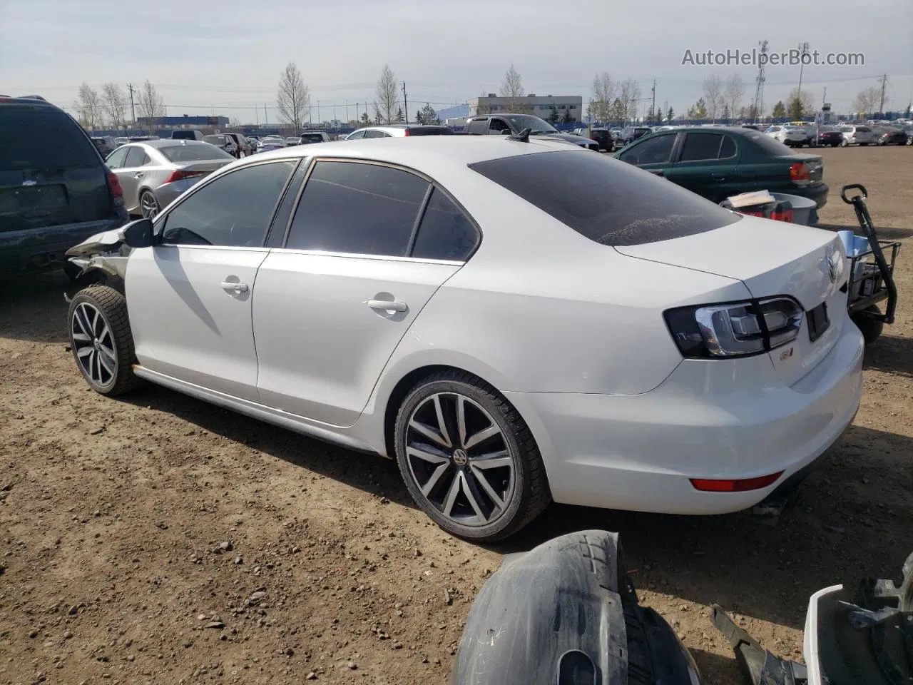 2013 Volkswagen Jetta Gli White vin: 3VW567AJ0DM411919