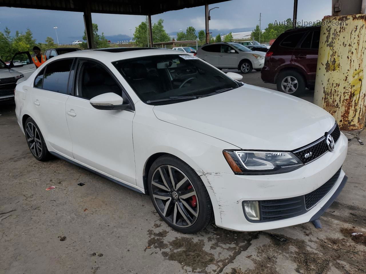 2013 Volkswagen Jetta Gli White vin: 3VW567AJ4DM241886