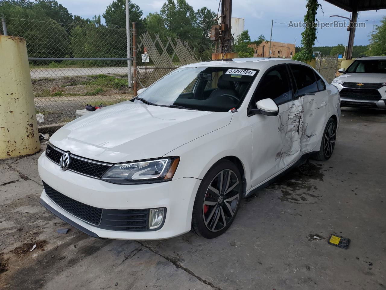 2013 Volkswagen Jetta Gli White vin: 3VW567AJ4DM241886