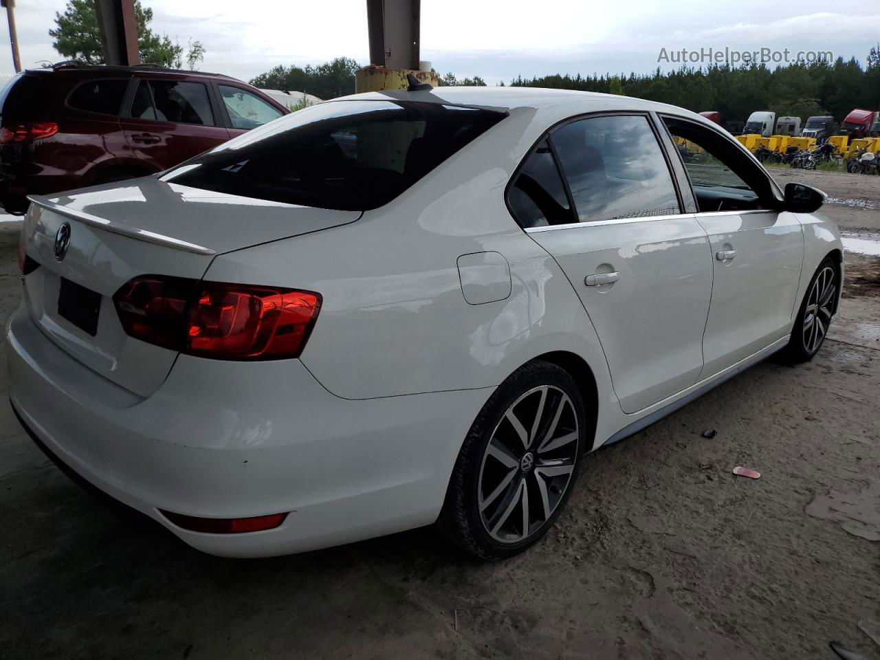 2013 Volkswagen Jetta Gli White vin: 3VW567AJ4DM241886