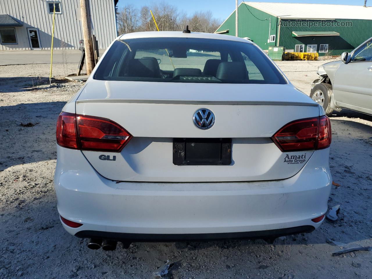 2012 Volkswagen Jetta Gli White vin: 3VW5A7AJ0CM357308