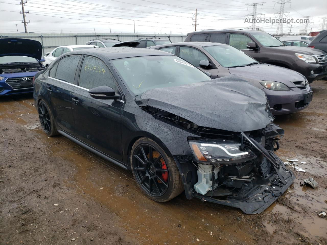 2013 Volkswagen Jetta Gli Black vin: 3VW5A7AJ0DM250471