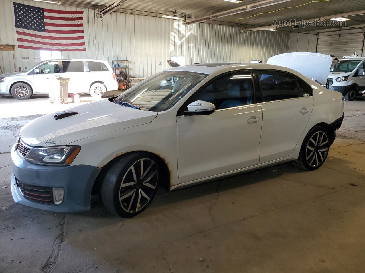 2013 Volkswagen Jetta Gli White vin: 3VW5A7AJ8DM429891