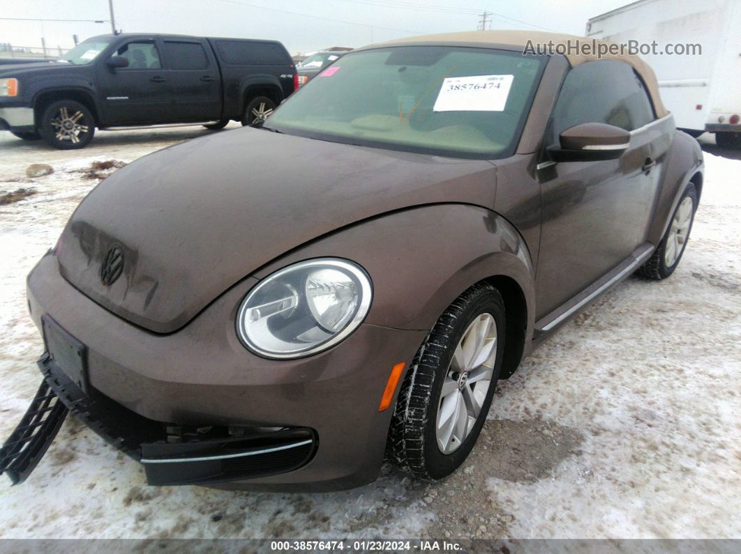 2014 Volkswagen Beetle 2.0l Tdi Brown vin: 3VW5L7ATXEM820604