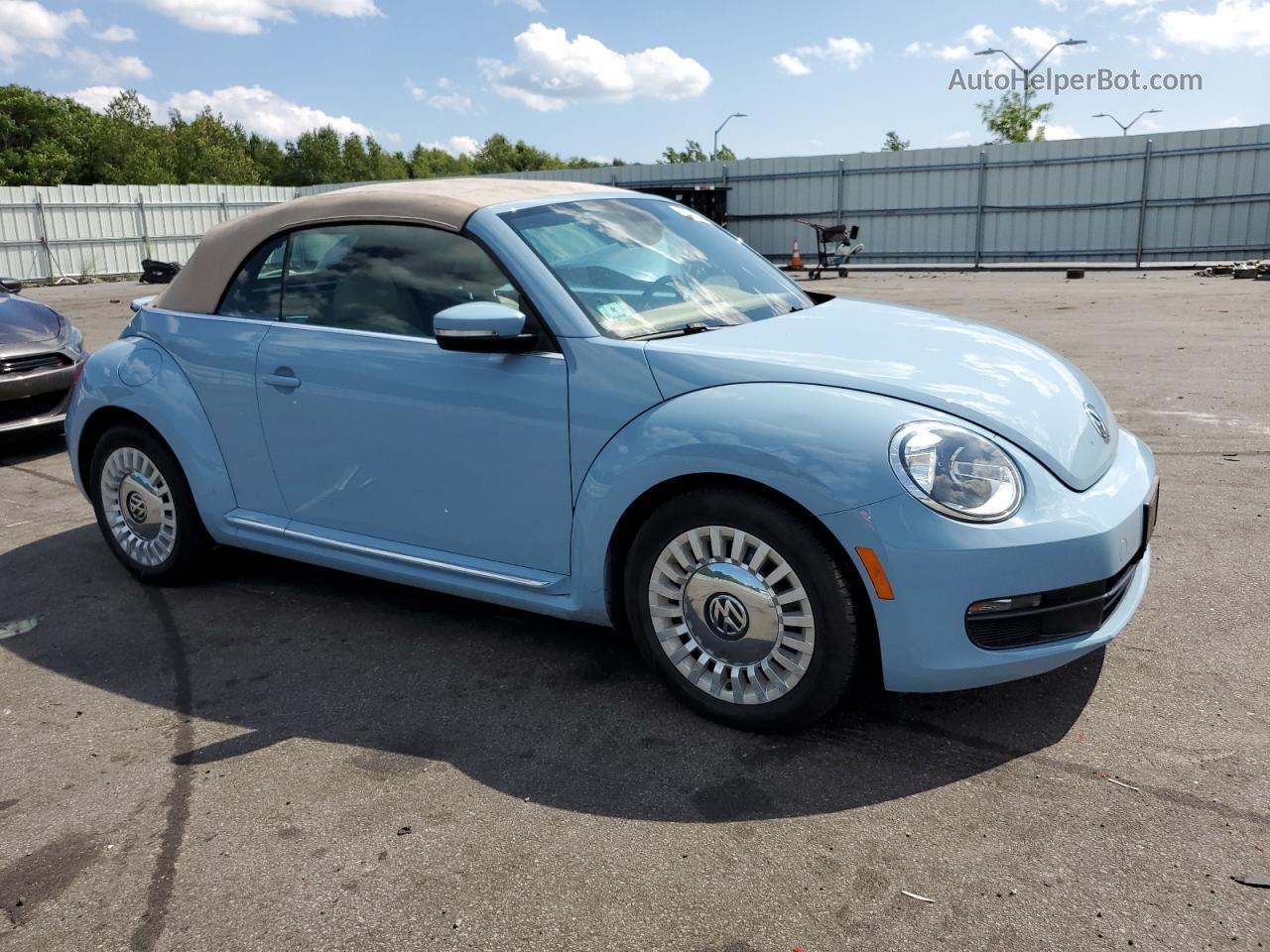 2014 Volkswagen Beetle  Blue vin: 3VW5P7AT3EM807634