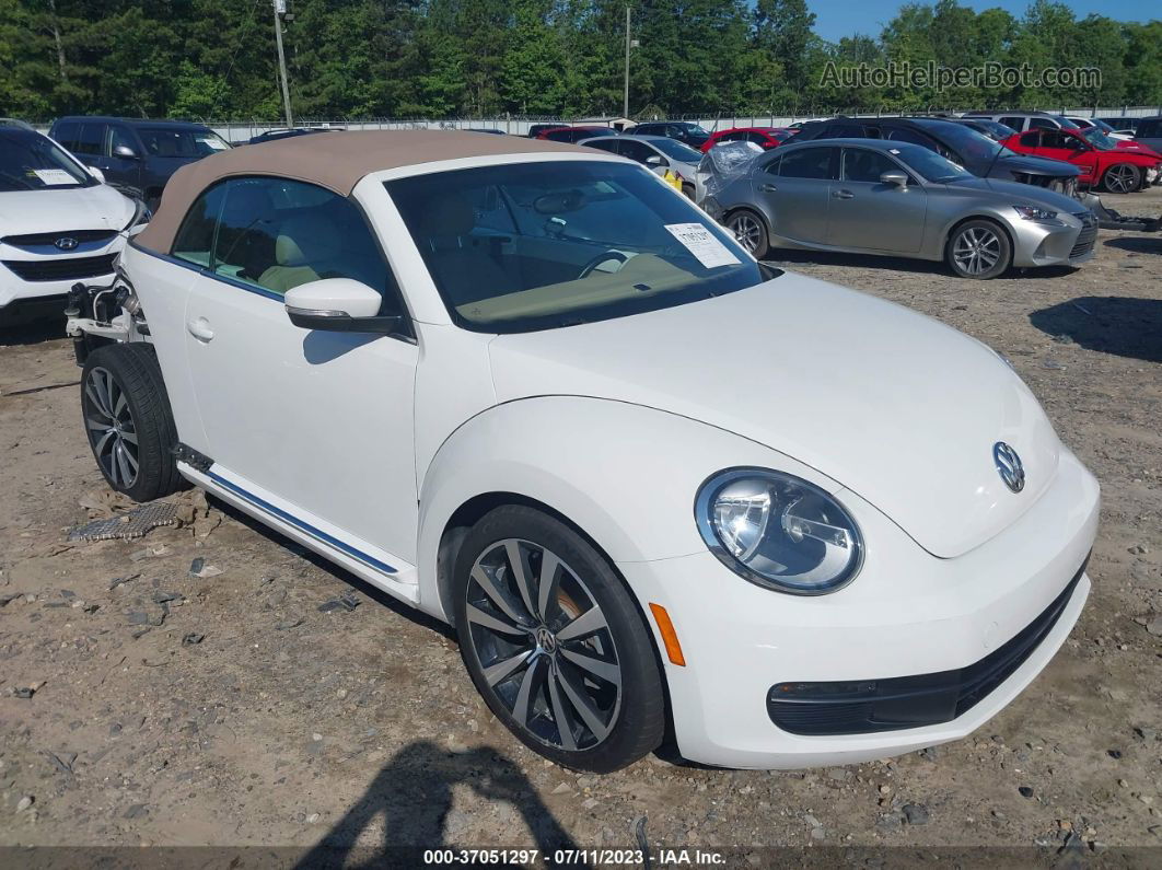 2014 Volkswagen Beetle Convertible 2.5l W/tech White vin: 3VW5P7AT5EM801821