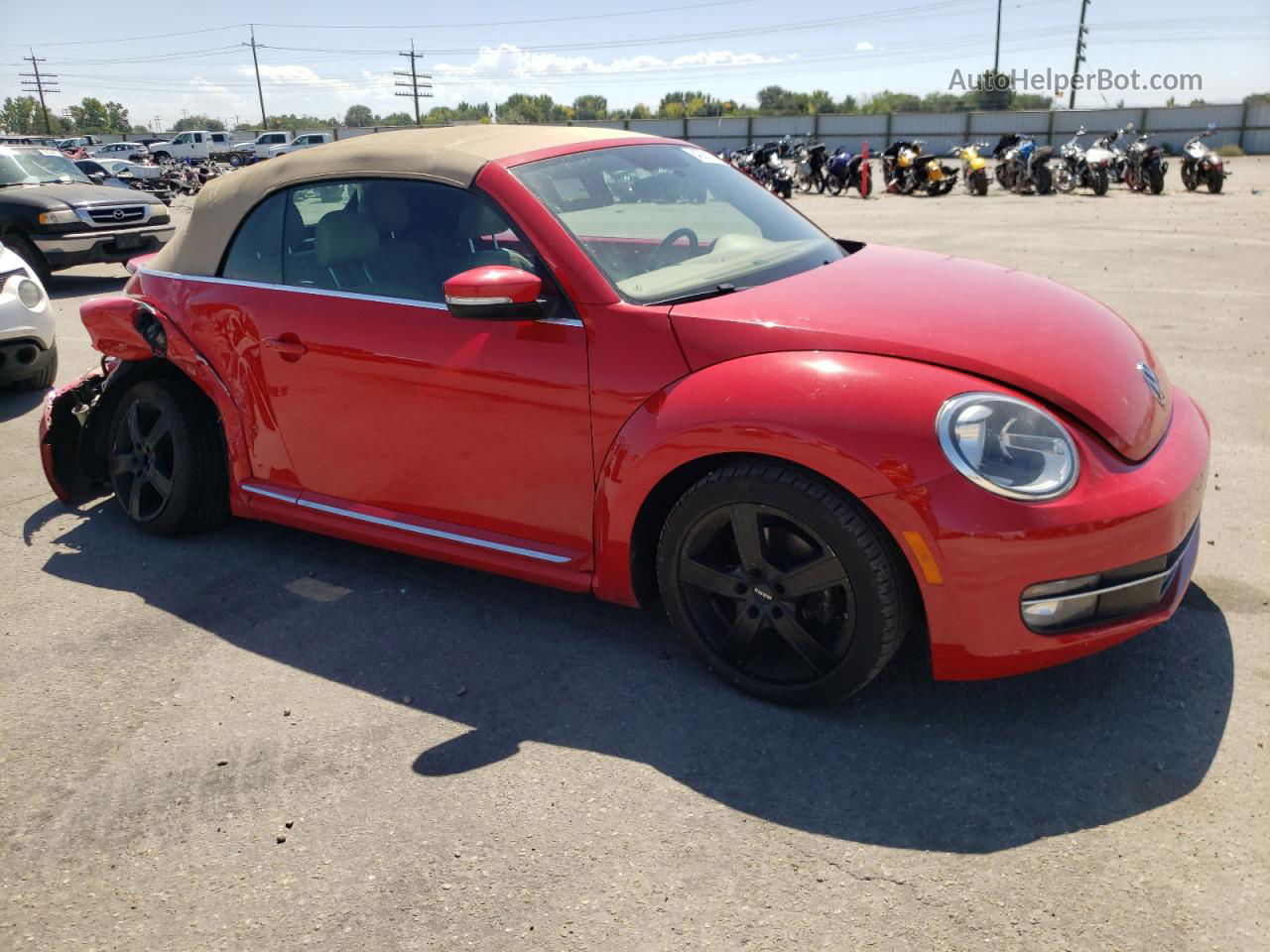 2014 Volkswagen Beetle  Red vin: 3VW5P7AT7EM802694