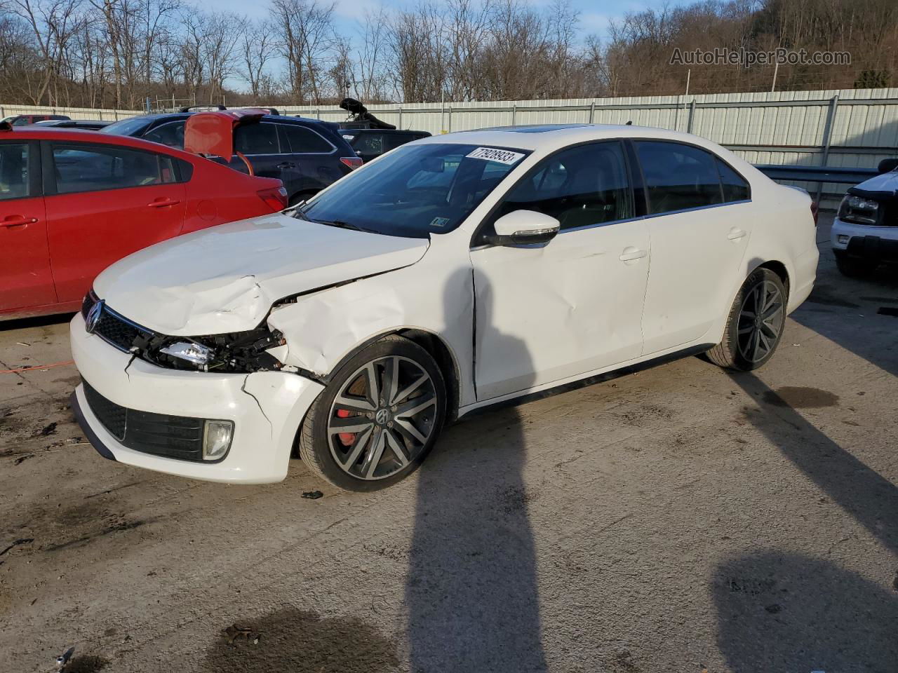 2013 Volkswagen Jetta Gli White vin: 3VW5S7AJ1DM303174