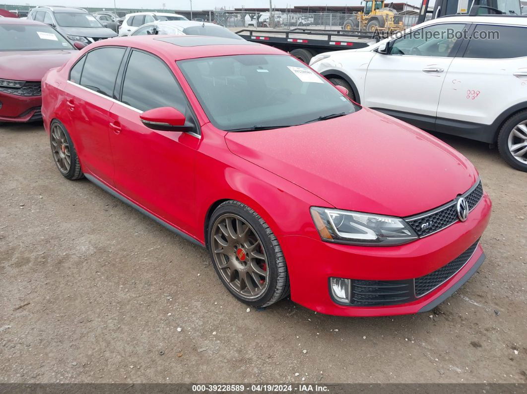 2014 Volkswagen Jetta Gli Autobahn W/nav Red vin: 3VW5S7AJ8EM368850