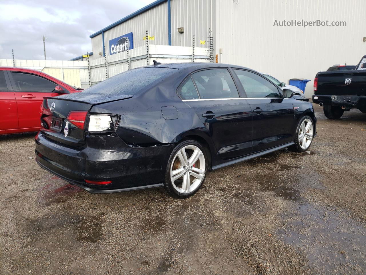 2017 Volkswagen Jetta Gli Black vin: 3VW5T7AJ1HM332306