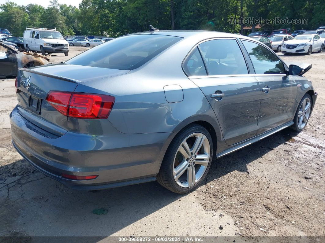 2016 Volkswagen Jetta 2.0t Gli Se/2.0t Gli Sel Gray vin: 3VW5T7AJ4GM258359