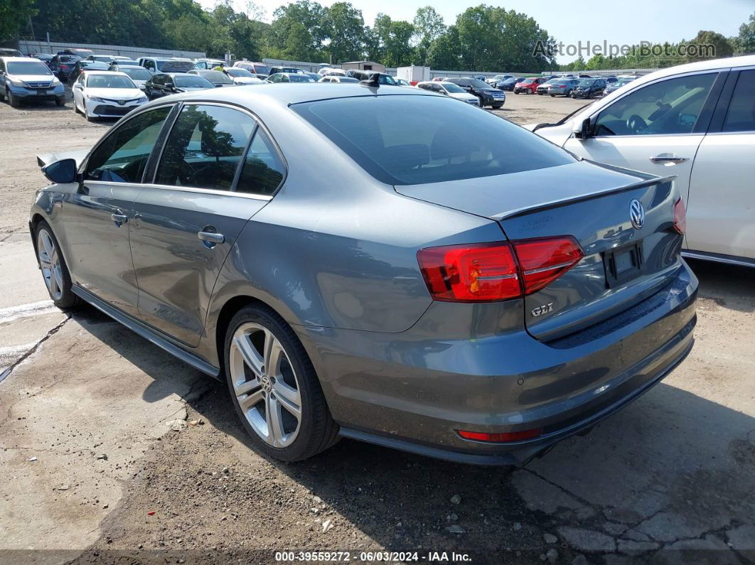 2016 Volkswagen Jetta 2.0t Gli Se/2.0t Gli Sel Gray vin: 3VW5T7AJ4GM258359