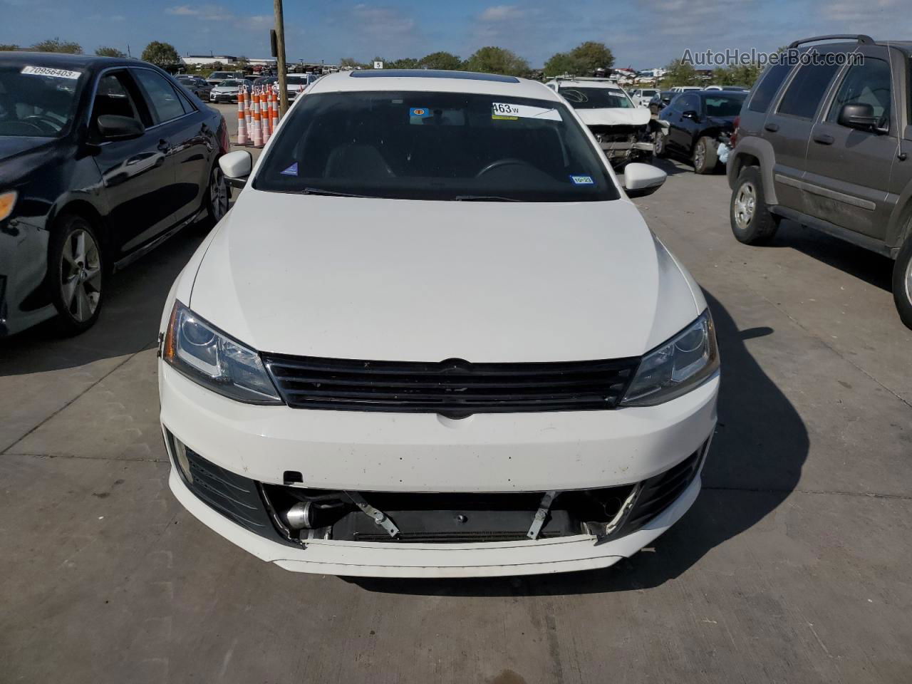 2014 Volkswagen Jetta Gli White vin: 3VW5T7AJXEM373951