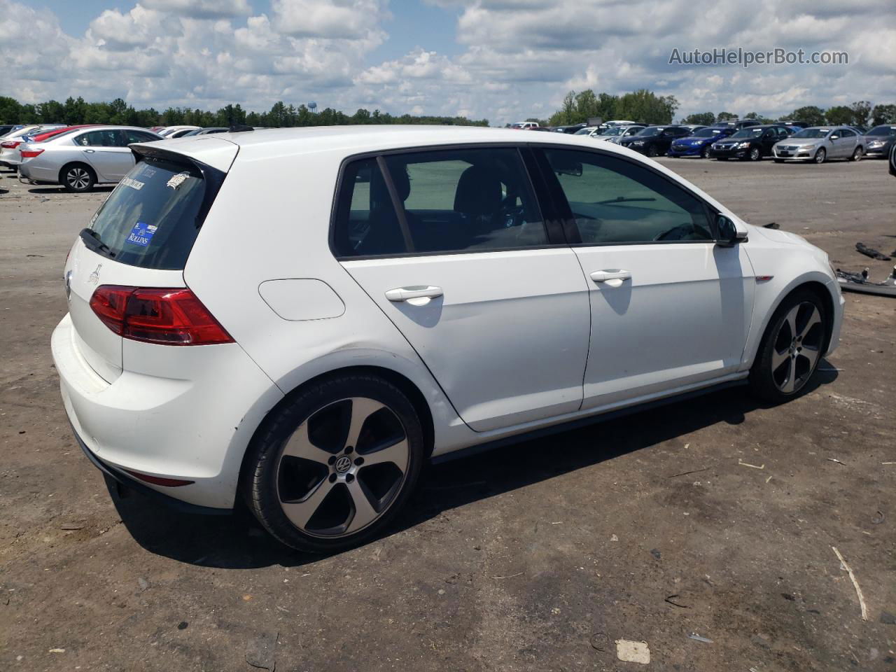 2015 Volkswagen Gti  White vin: 3VW5T7AU0FM003359