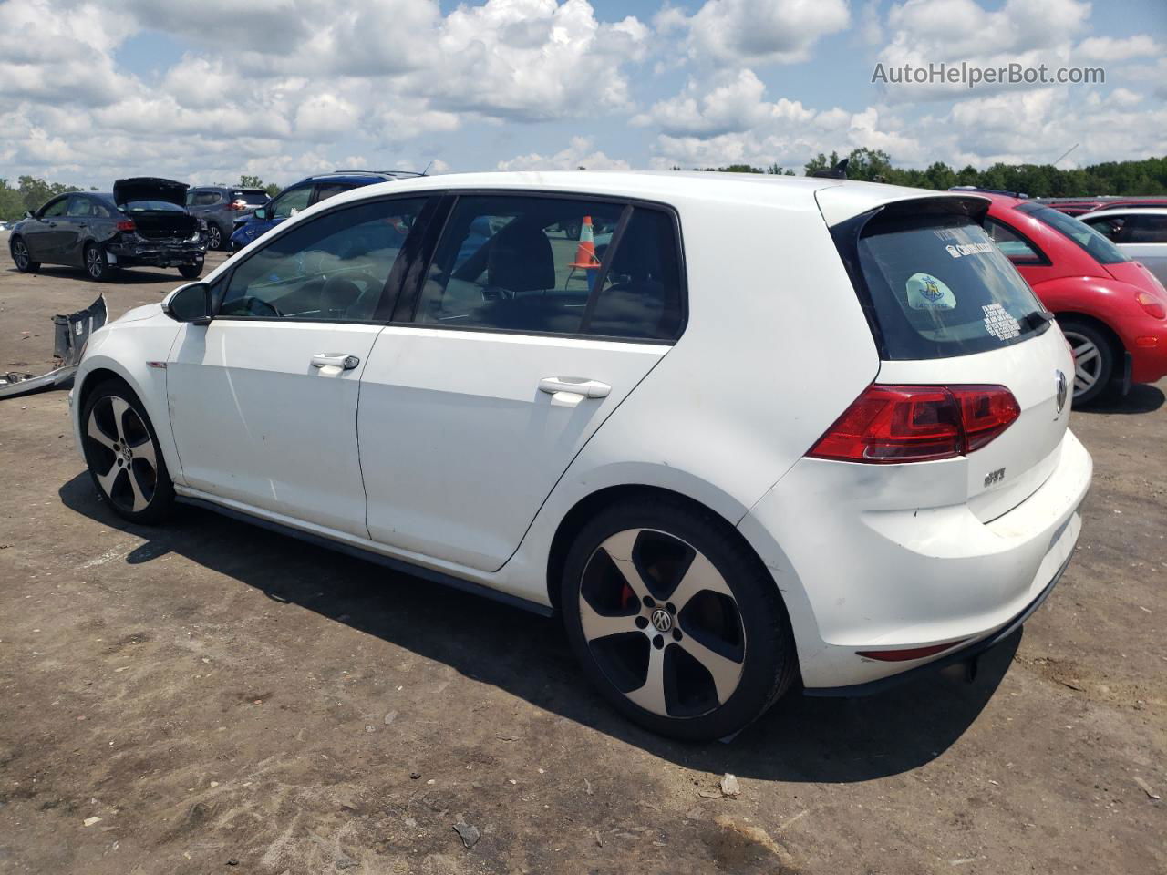 2015 Volkswagen Gti  White vin: 3VW5T7AU0FM003359