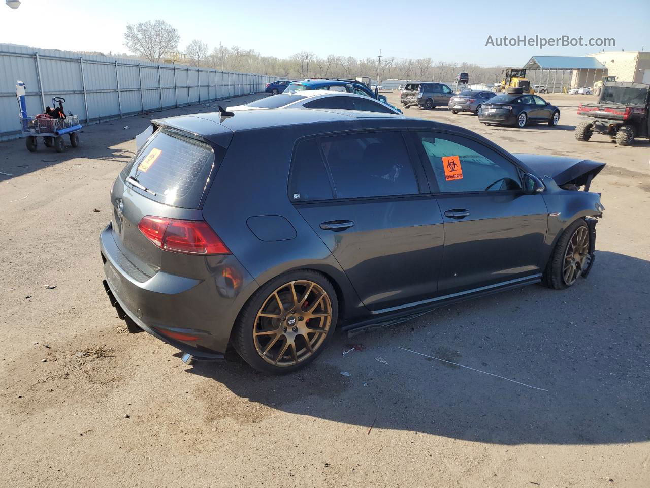 2015 Volkswagen Gti  Gray vin: 3VW5T7AU0FM025636