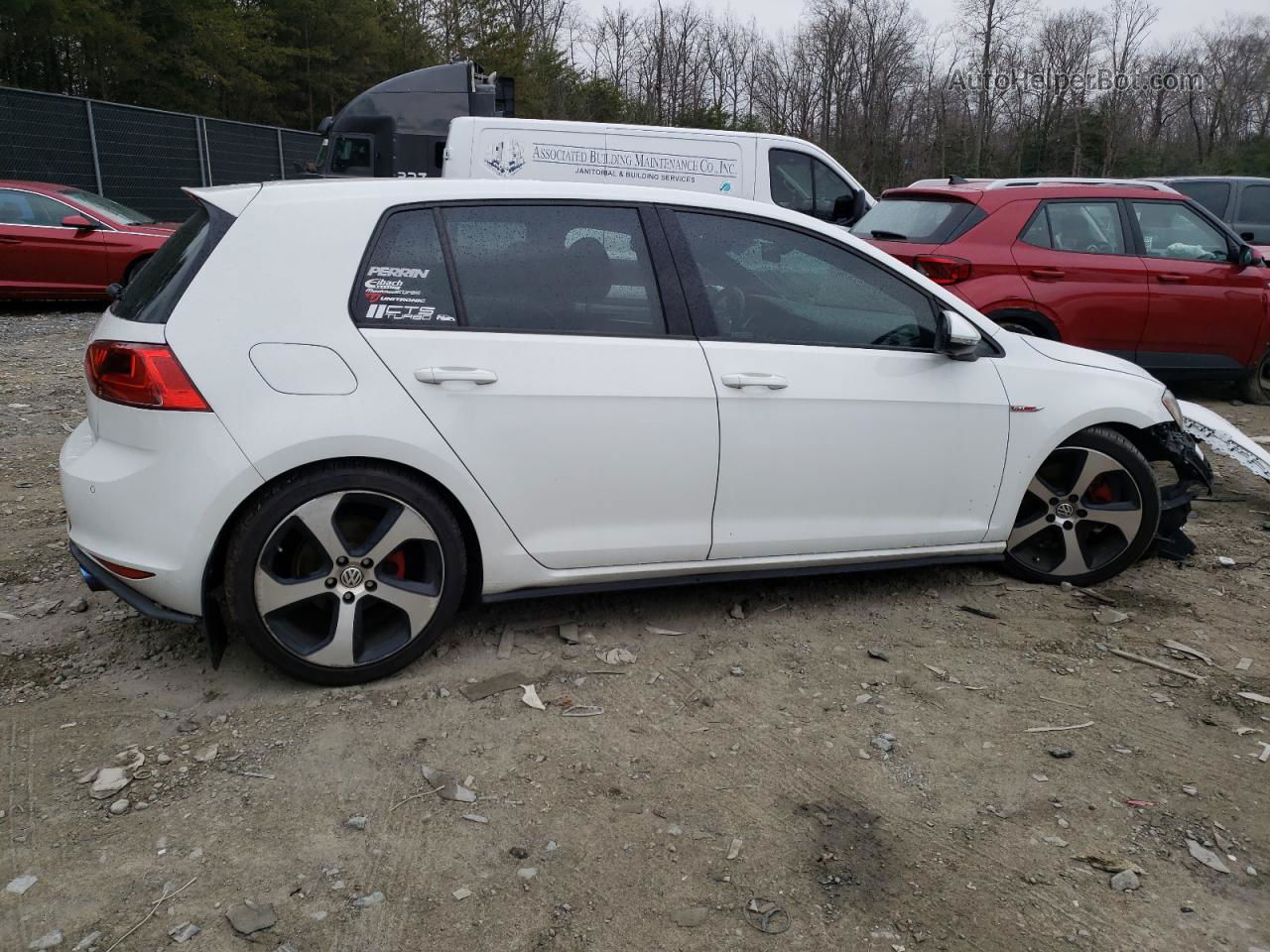 2015 Volkswagen Gti  White vin: 3VW5T7AU0FM080524