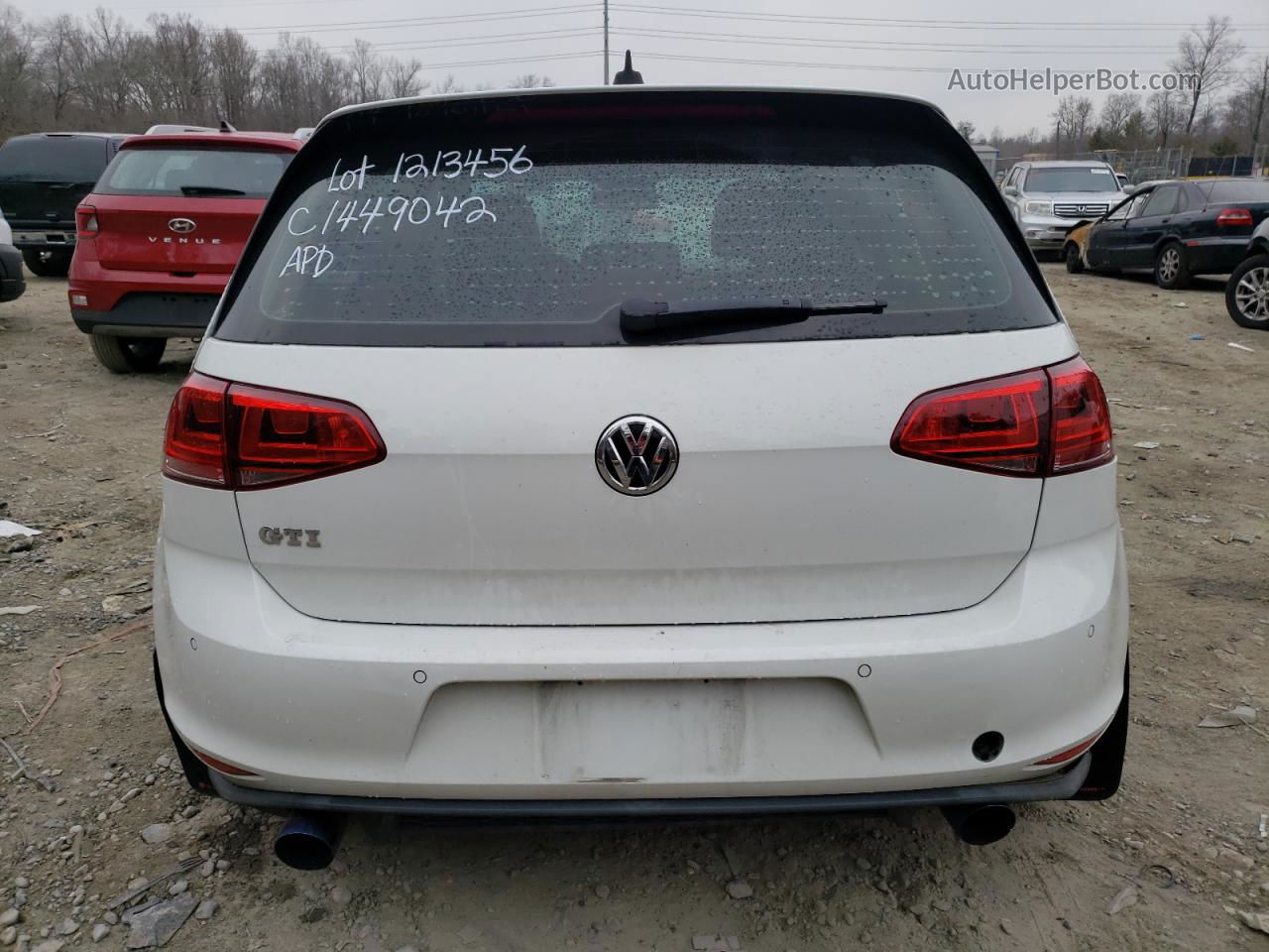 2015 Volkswagen Gti  White vin: 3VW5T7AU0FM080524