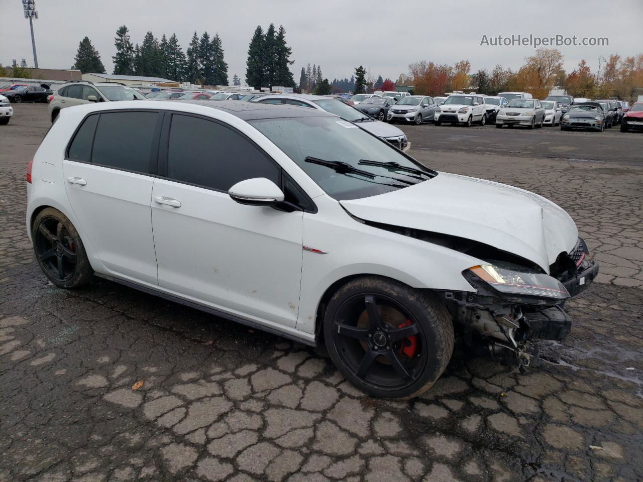 2015 Volkswagen Gti  White vin: 3VW5T7AU0FM085643