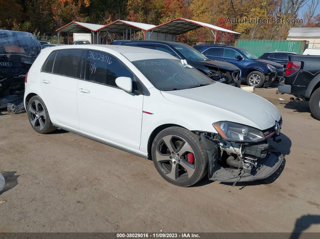 2016 Volkswagen Golf Gti S 4-door White vin: 3VW5T7AU0GM036797