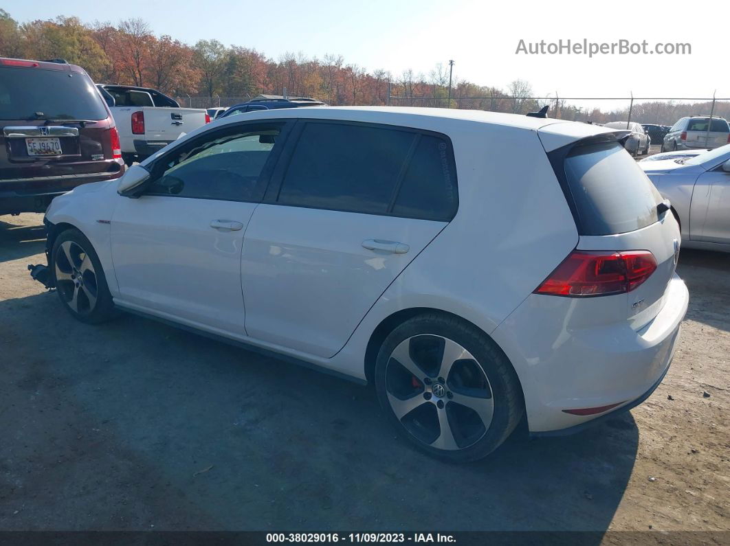 2016 Volkswagen Golf Gti S 4-door White vin: 3VW5T7AU0GM036797