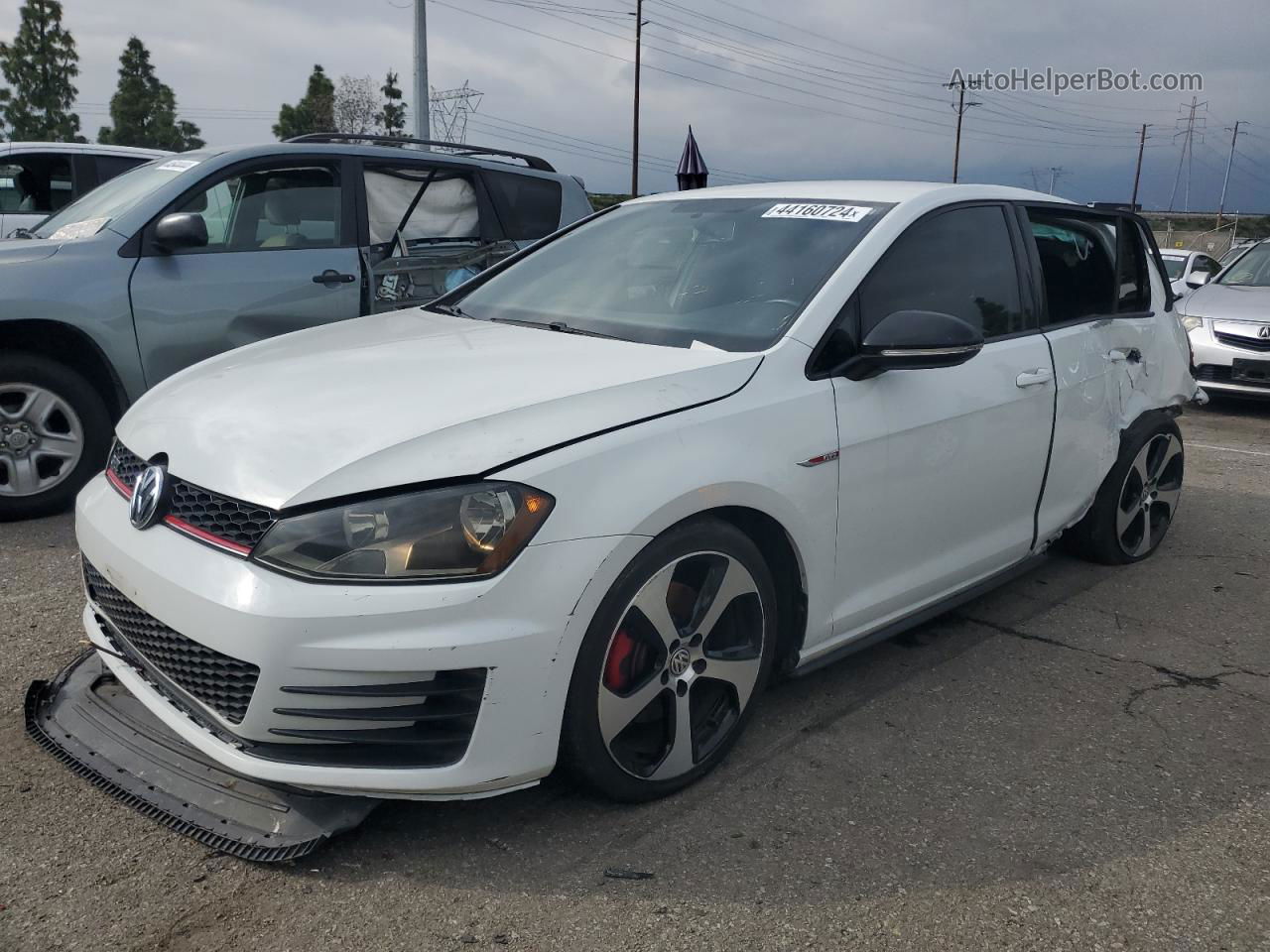 2017 Volkswagen Gti S White vin: 3VW5T7AU0HM041662