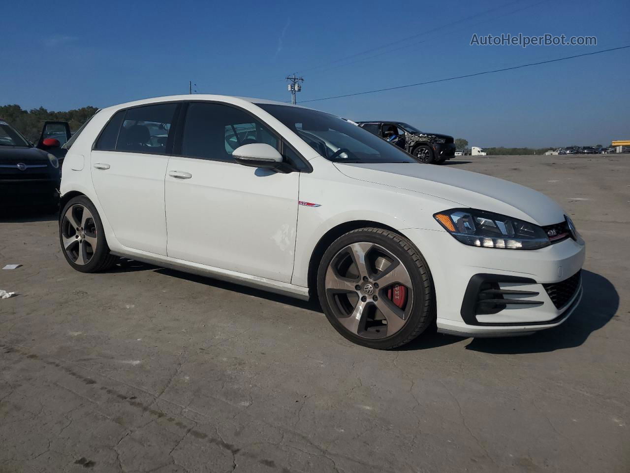 2019 Volkswagen Gti S White vin: 3VW5T7AU0KM015604