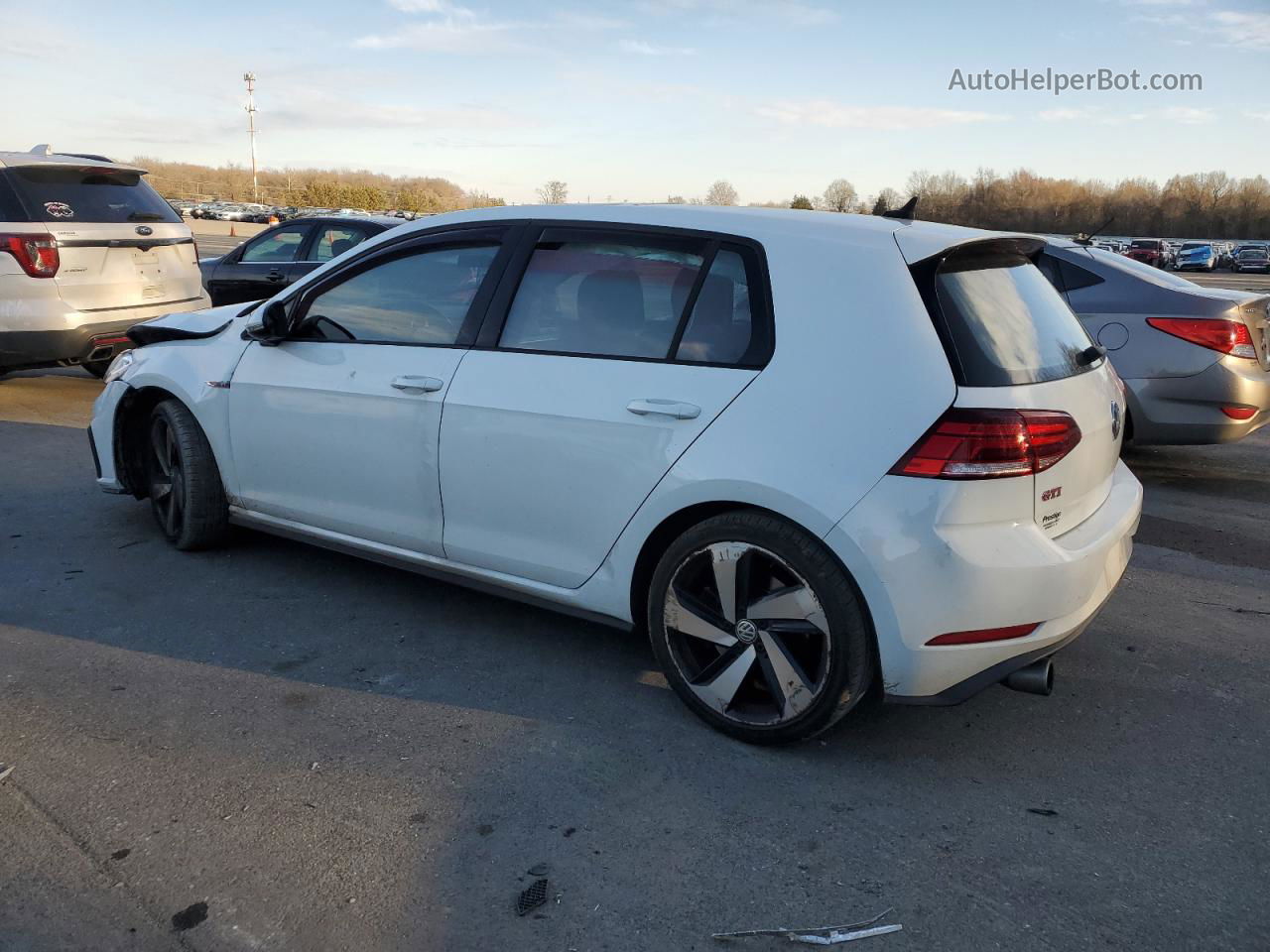 2019 Volkswagen Gti S White vin: 3VW5T7AU0KM037635