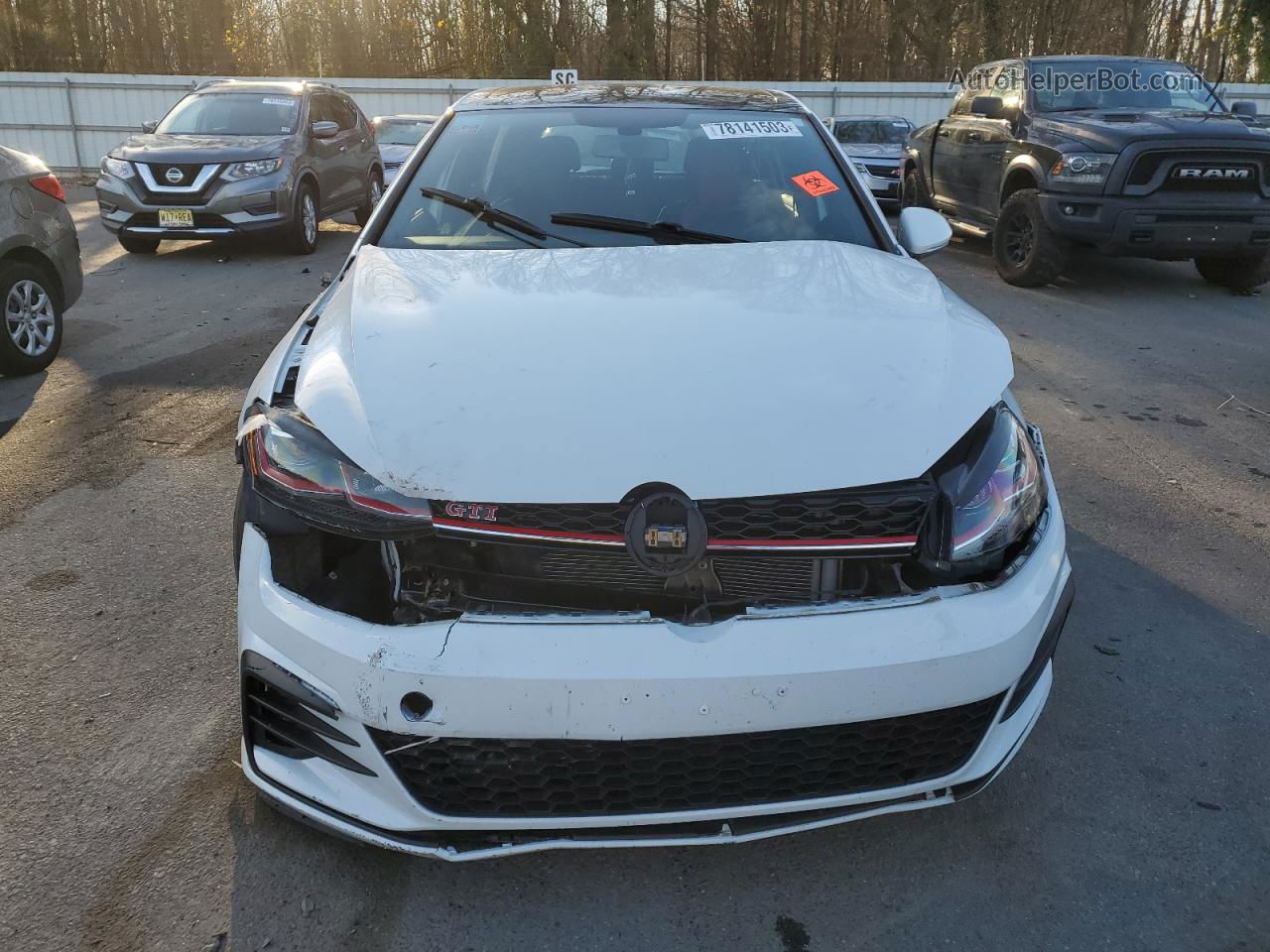 2019 Volkswagen Gti S White vin: 3VW5T7AU0KM037635