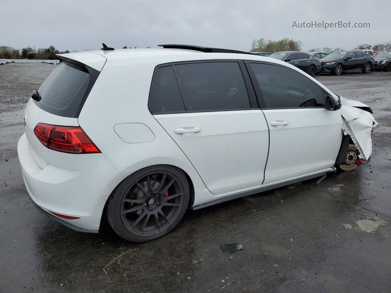 2015 Volkswagen Gti  White vin: 3VW5T7AU1FM041344