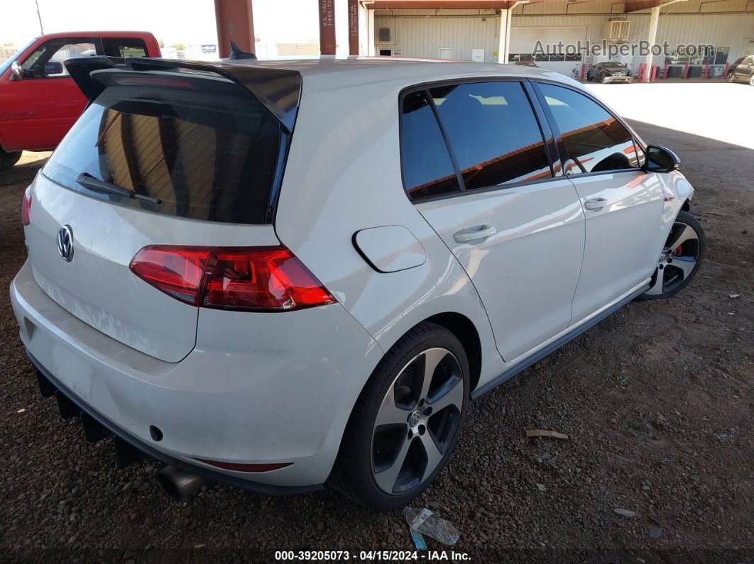 2016 Volkswagen Golf Gti S 4-door Белый vin: 3VW5T7AU1GM049798