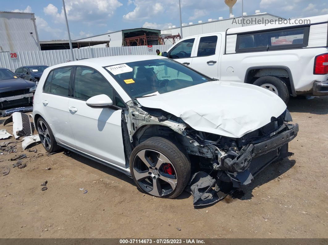 2017 Volkswagen Golf Gti S/se/autobahn/sport White vin: 3VW5T7AU1HM065114