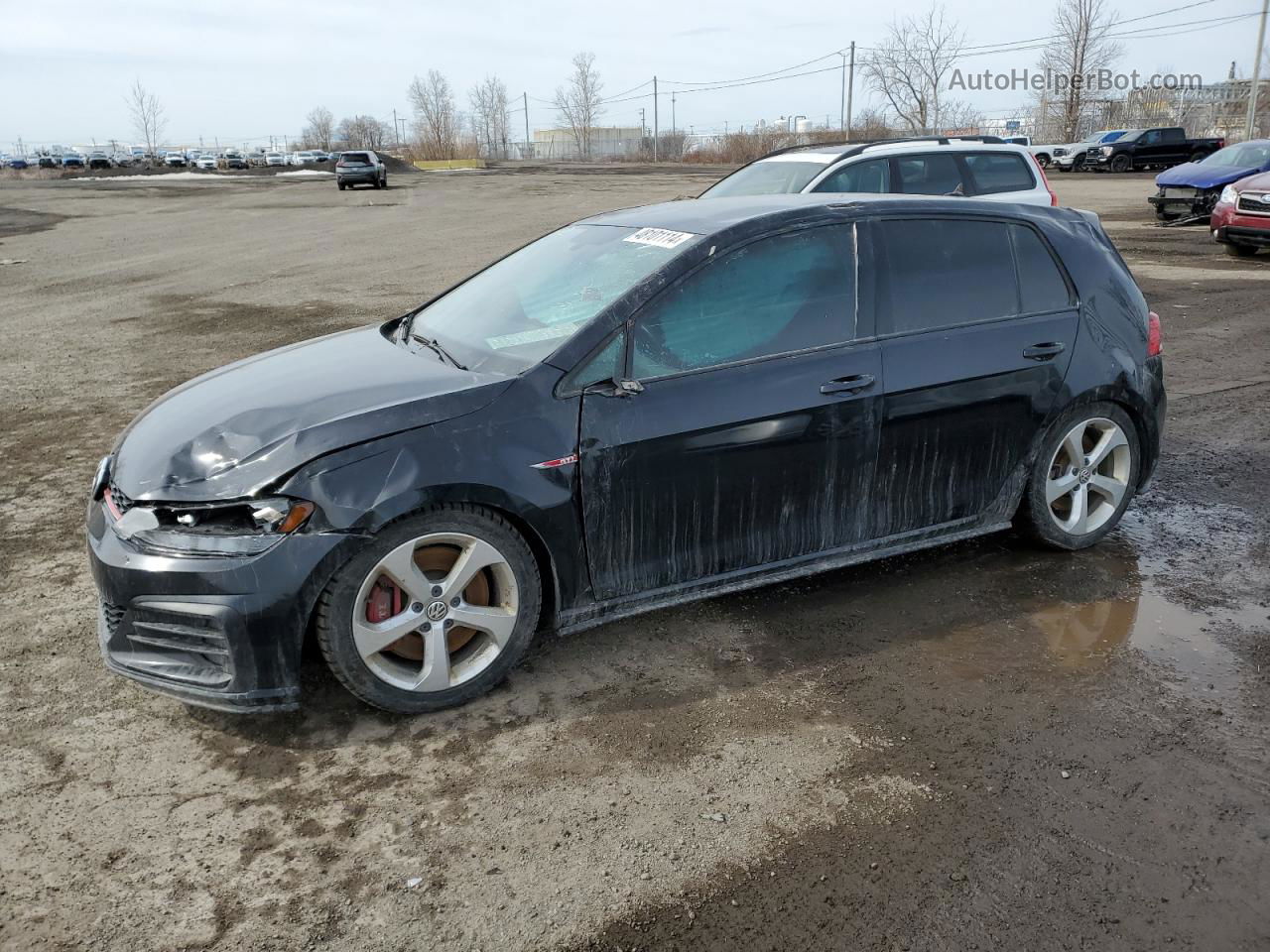 2019 Volkswagen Gti S Black vin: 3VW5T7AU1KM024912