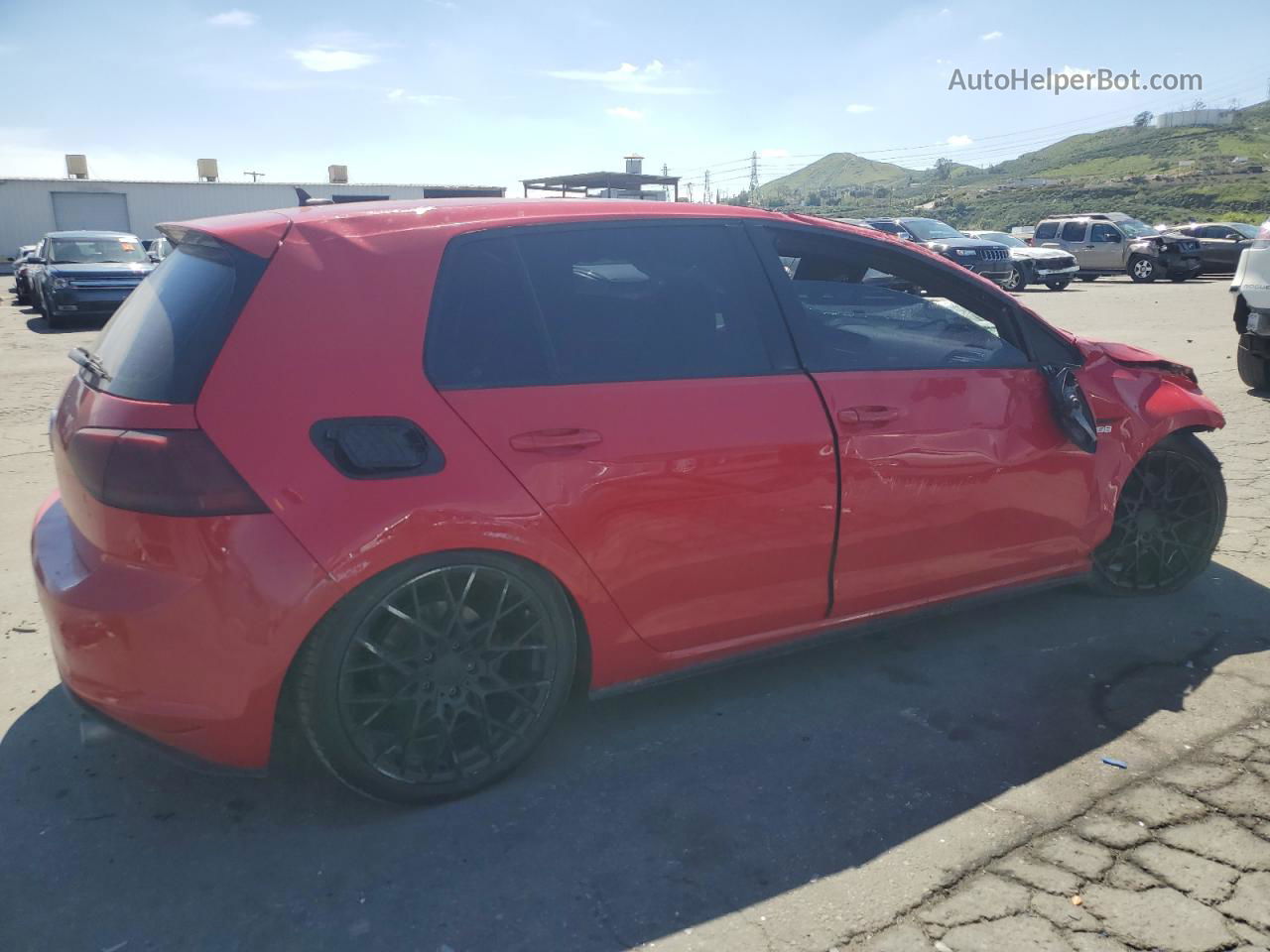 2015 Volkswagen Gti  Red vin: 3VW5T7AU2FM019515