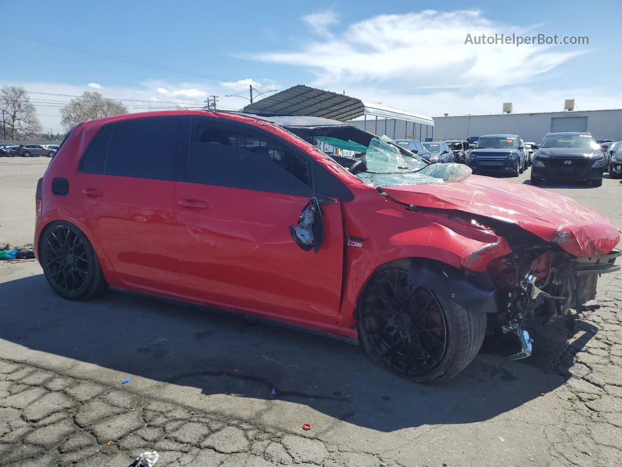 2015 Volkswagen Gti  Red vin: 3VW5T7AU2FM019515