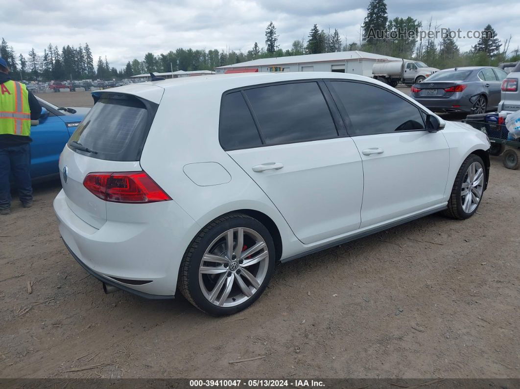 2015 Volkswagen Golf Gti 2.0t Autobahn 4-door White vin: 3VW5T7AU2FM022124